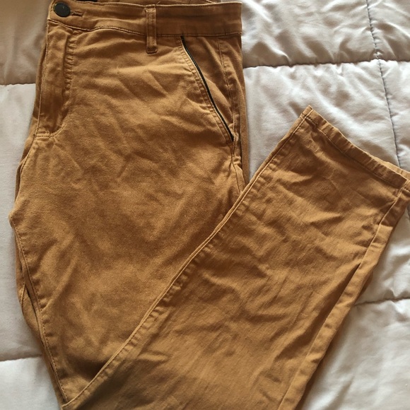 fried denim khaki pants